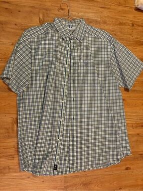 Ariat Blue yellow Plaid Short-Sleeve Button-Down Shirt